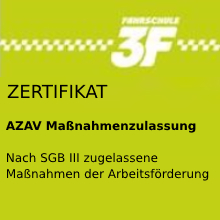 Zertifikat AZAV Maßnahmenzulassung